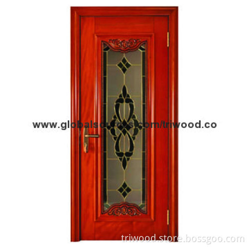 Solid Wood Door with 100% Solid Wood and Environment-friendly Clear Lacquer